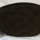 Vera Bradley Crescent Cosmetic Black microfiber NWT Retired  travel cosmetic tech case