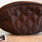 Vera Bradley Crescent Cosmetic Espresso microfiber NWT Retired  travel cosmetic tech case