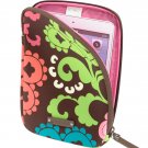 Vera Bradley Neoprene Tablet Sleeve Lola brown NWT reader iPad case packing cube