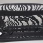 Vera Bradley Wallet Black microfiber NWT Retired 3 section zip-around accordian zebra Giftboxed