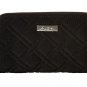 Vera Bradley Wallet Black microfiber NWT Retired 3 section zip-around accordian zebra Giftboxed