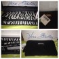 Vera Bradley Wallet Black microfiber NWT Retired 3 section zip-around accordian zebra Giftboxed