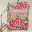Vera Bradley Mini Hipster Pinwheel Pink NWT Retired crossbody swing travel wallet on string