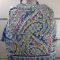 Vera Bradley Large Backpack Capri Blue  Retired NWT travel weekender overnighter satchel