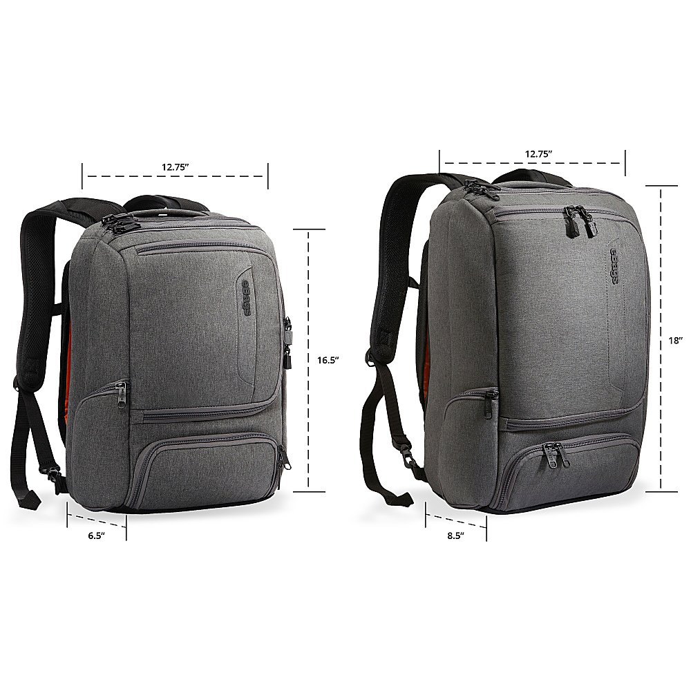 eBags Professional Slim Laptop Backpack Heathered Graphite gray NWT carryon organizer