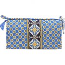 Vera Bradley Riviera Blue Medium Bow Cosmetic travel case cosmetic bag NWT Retired