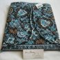 Java Blue Backsack Vera Bradley drawstring backpack laundry knitting bag Boho NWT