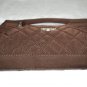 Vera Bradley Clutch Espresso microfiber handbag purse slim tote