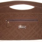 Vera Bradley Clutch Espresso microfiber handbag purse slim tote