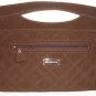Vera Bradley Clutch Espresso microfiber handbag purse slim tote
