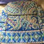 Vera Bradley Large Backpack Capri Blue  Retired NWT travel weekender overnighter satchel