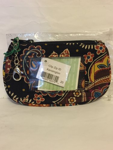 Vera Bradley Clip Zip ID Case Kensington  Retired coin purse PDA tech credit card travel pill holder