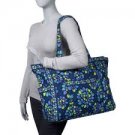 Vera Bradley Get Carried Away Blue Lagoon XL tote beach bag weekender carry-on huge