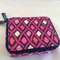 Vera Bradley Travel Pill Case Katalina Pink Diamonds 7 day medication + Bonus day zip pill box