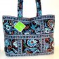Vera Bradley Tic Tac Tote Large original Java Blue XL beachbag overnighter Retired