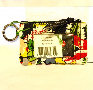 Vera Bradley Zip ID Case Poppy Fields . tech coin pda wallet