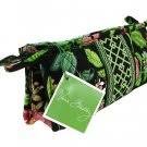 Vera Bradley Small Bow Cosmetic BOTANICA Retired  brush and pencil travel tech case