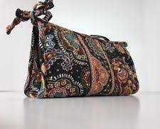 Vera Bradley Small Bow Cosmetic KENSINGTON Retired  brush and pencil travel tech case