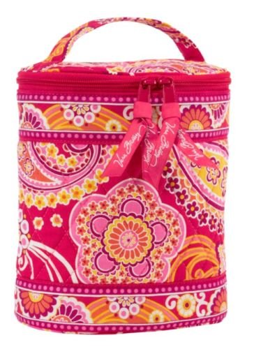 Vera Bradley Cool Keeper Rasberry Fizz  insulated lunch snack bottle makeup case tote Retired