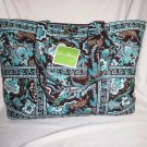 Vera Bradley Tic Tac Tote Large in JAVA BLUE original pattern Retired weekend overnight beach
