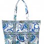 Vera Bradley Large Tic Tac Tote Mediterranean White xl beachbag weekender overnighter Retired