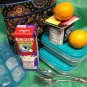 Vera Bradley Cool Keeper Mediterranean Blue insulated snack bottle lunch travel case tote Retired