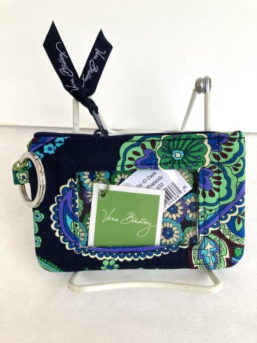Vera Bradley Zip ID Case BLUE RHAPSODY  ID card pill case  NWT Retired