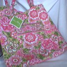 Vera Bradley Curvy Tote Petal Pink NWT lies flat, great travel add on knitting bag
