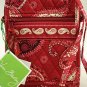 Vera Bradley Mini Hipster Mesa Red crossbody shoulder bag travel organizer wallet NWT Retired
