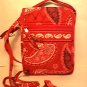 Vera Bradley Mini Hipster Mesa Red crossbody shoulder bag travel organizer wallet NWT Retired
