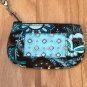 Vera Bradley Clip Zip ID Java Blue NWT Retired coin purse tech pill case Original Java