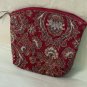 Vera Bradley WINDSOR RED Large Cosmetic vintage EUC made in USA makeup case