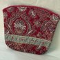 Vera Bradley WINDSOR RED Large Cosmetic vintage EUC made in USA makeup case
