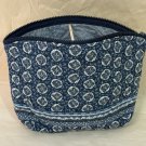 Vera Bradley INDIGO Large Cosmetic vintage EUC made in USA makeup case