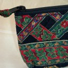 Vera Bradley Christmas Holiday Pen and Pencil Case vintage mint retired Made in USA