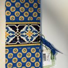 Vera Bradley Brush and Pencil case RIVIERA BLUE Retired travel tools tech case NWT