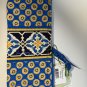 Vera Bradley Brush and Pencil case RIVIERA BLUE Retired travel tools tech case NWT