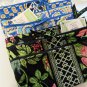 Vera Bradley Brush and Pencil case CAPRI BLUE Retired travel tools tech case NWT