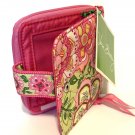 Vera Bradley Petal Pink Mini Zip Wallet coin purse ID   Retired NWT  vhtf