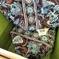 Vera Bradley Large Duffel Java Blue original pattern satchel weekend overnight carryon Retired RARE