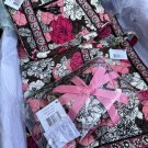 Vera Bradley Cosmetic Trio Mocha Rouge travel cosmetic tech mini tablet packing bags Retired NWT Vera Bradley Cosmetic Trio Mocha Rouge travel cosmetic tech mini tablet packing bags Retired NWT
