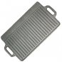 CAST IRON COOKING GRILL GRIDDLE PAN-REVERSIBLE-2 SIDED DOUBLE BURNER LARGE SIZE 9 1/4 x 17-CAMPING