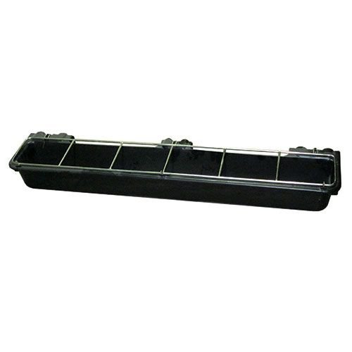 38" 6 SPACE 9qt LARGE HOOKOVER FENCE RAIL FEEDER TROUGH FEED BIN LIVESTOCK GOAT SHEEP LAMB ALPACA
