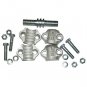 2PC LOT SET KIT-1/2" HYDRAULIC HOSE MID LINE FIELD JOINT MEND REPAIR-FIX-SPLICE-CLAMP BARB FITTING