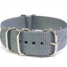 Heavy Duty Premium Quality 5 Rings Military Nato Watchstraps Watch Straps Bands Ash Grey 20mm