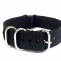 Heavy Duty Premium Quality 5 Rings Military Nato Watchstraps Watch Straps Bands Black 20mm