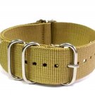 Heavy Duty Premium Quality 5 Rings Military Nato Watchstraps Watch Straps Bands Desert 22mm