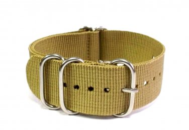Heavy Duty Premium Quality 5 Rings Military Nato Watchstraps Watch Straps Bands Desert 24mm