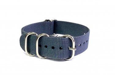 Heavy Duty Premium Quality 5 Rings Military Nato Watchstraps Watch Straps Bands Gray 24mm