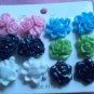 Glitter Flower studs (6)